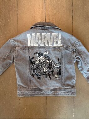 Marvel Toddler Boys’ Vintage-Inspired Captain America Denim Jacket • Size 2T